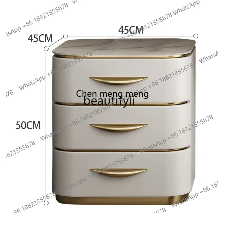 G153 غرفة نوم مضمد مطابقة خلع الملابس بسيطة الحديثة لوحة حجرية السرير تخزين خزانة متكاملة #6