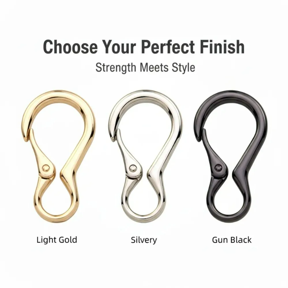 5-50Pcs Carabiner D-Ring Key Chain Spring Clips Mini Alloy Hang Buckle Survival Gear Outdoor Camping Keyring Tool accessories