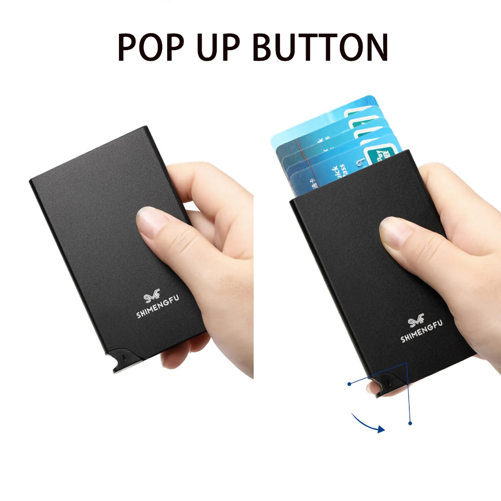 Anti-theft ID Credit Pop Up Card Holder Porte Carte Thin Aluminium Metal Wallets Pocket Case Bank Women Men Credit Card Box