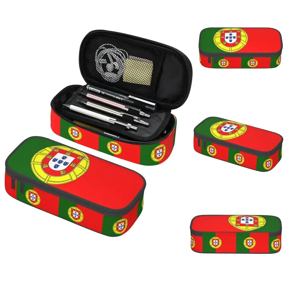 

Flag Of Portugal Pencil Case for Kids School Pen Box Pencil Bag Stationery Supplies Pen Holder Bag