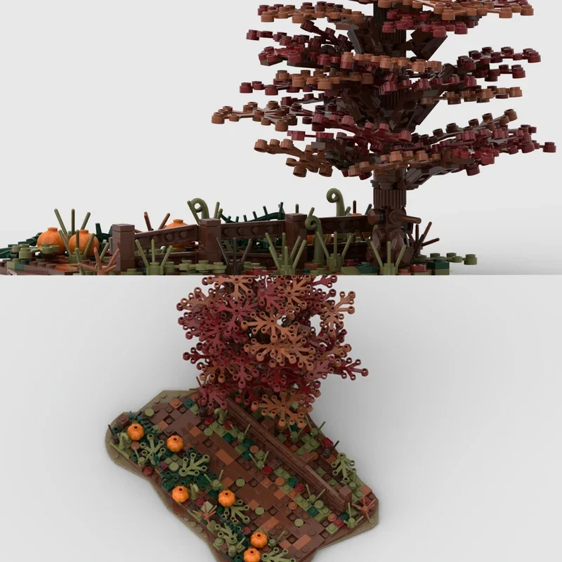 Bloques de construcción MOC, juguetes de ensamblaje, paisaje otoñal, 549 modelos, un regalo creativo para todos los entusiastas de la arquitectura