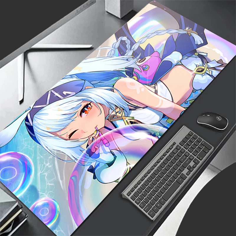 Alfombrilla de ratón Accesorios para juegos de ordenador, alfombrilla para teclado de oficina G-genshin Impact Mualani, alfombrilla de ratón de goma para PC, decoración, alfombrilla para ratón de escritorio