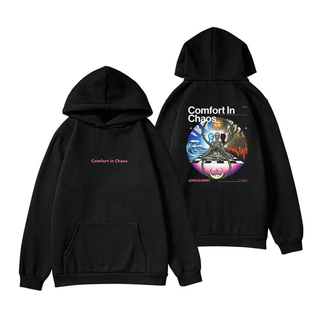 

John Summit Merch Comfort in Chaos Толстовки с популярной графикой унисекс Модная повседневная уличная одежда