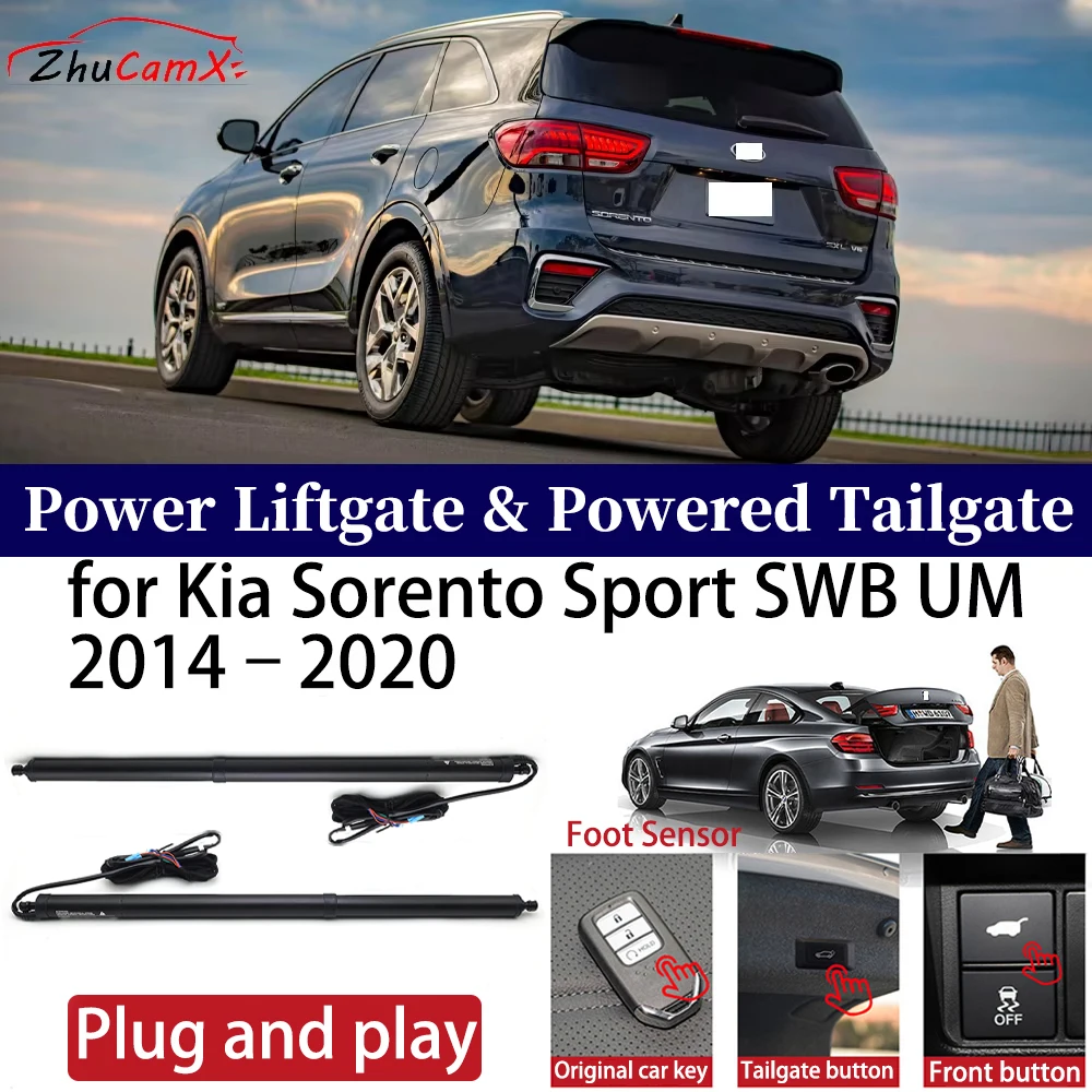 ZhuCamX for Kia Sorento Sport SWB UM 2014–2020 Car OEM Power Liftgate Automatic One-Click Powered Tailgate Strut Plug and play