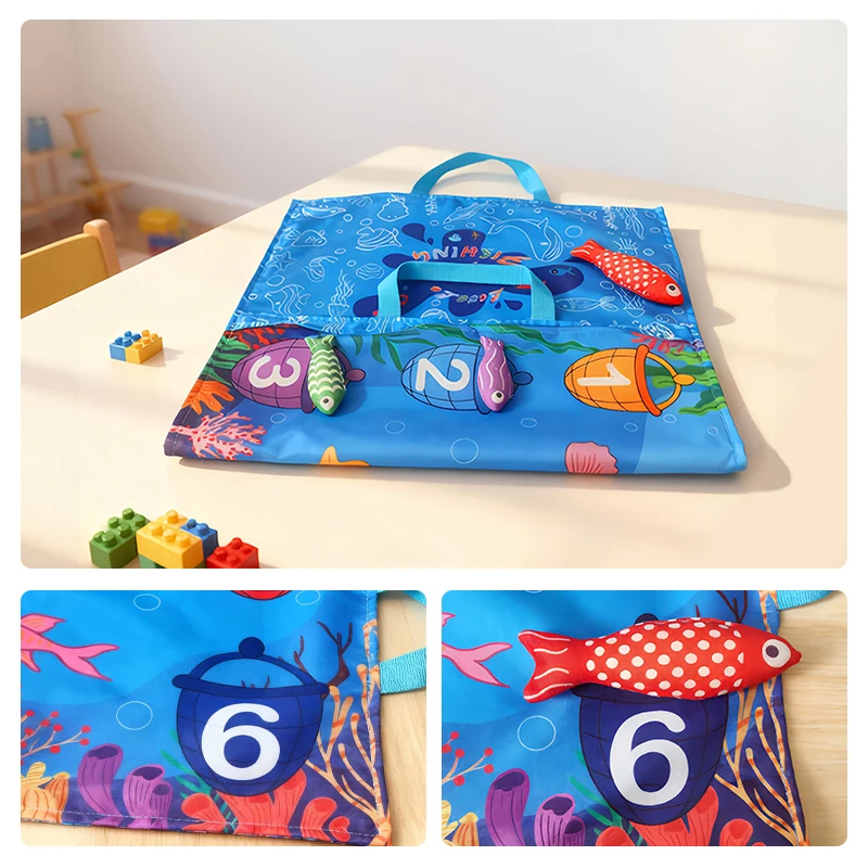 ألعاب قماش تعليمية للرضع لتعزيز التركيز والتطوير المعرفي والهدئة والتنظيم وأنشطة الصيد الممتعة.