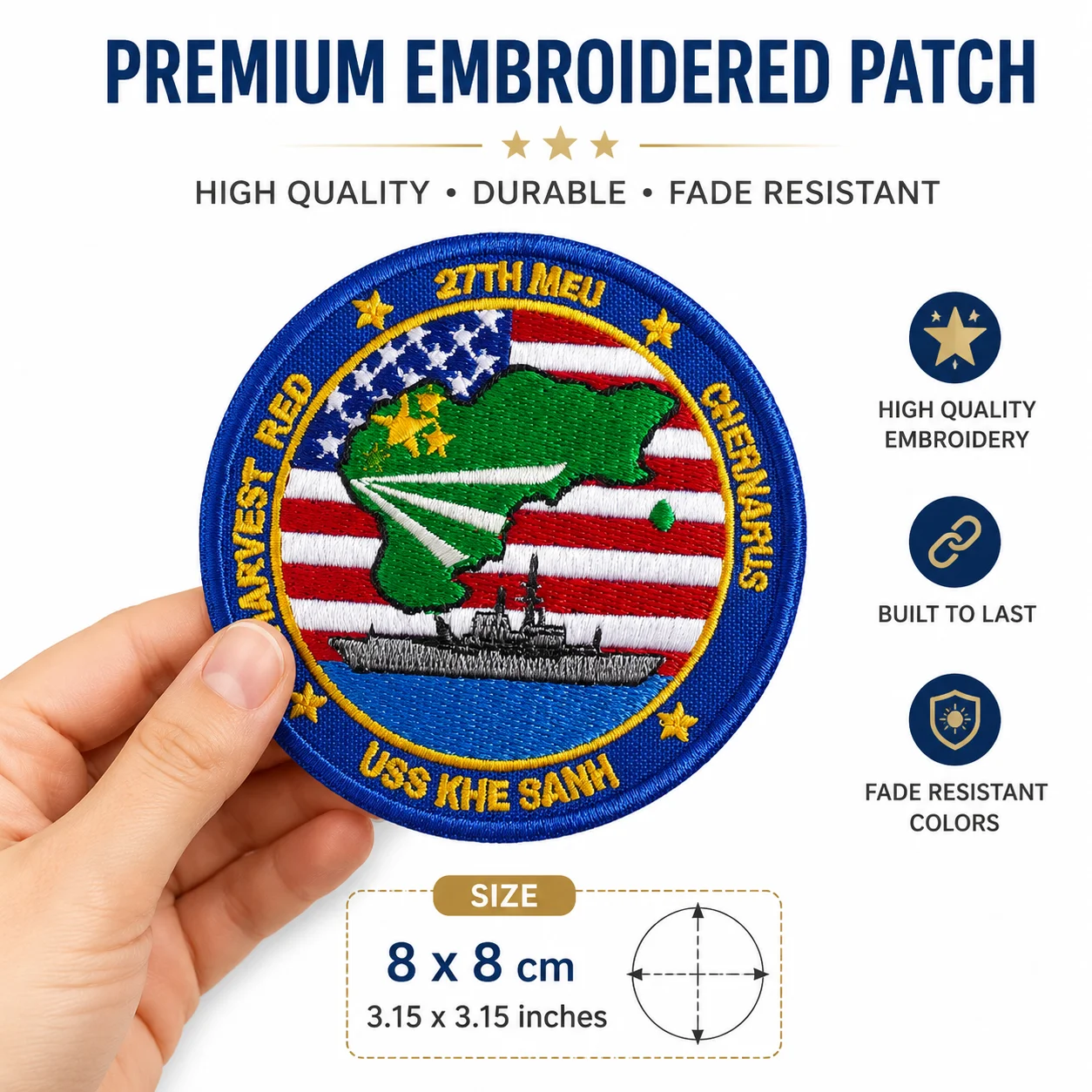 Operation Harvest Red Embroidered Patch Game Decoration Morale Badge Hook and Loop for Clothes Backpacks Hats & Everything