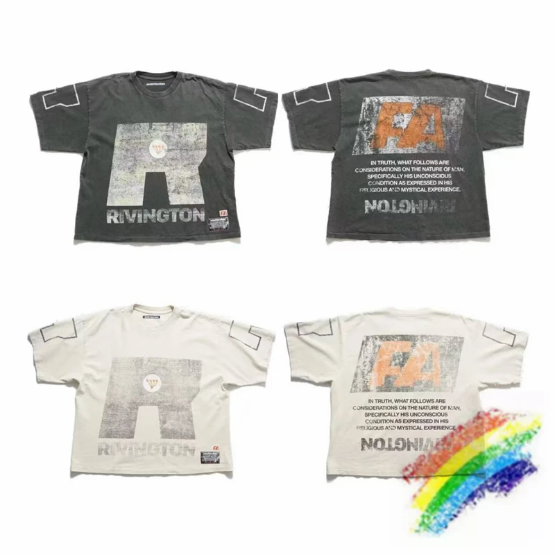 Oversized RRR 123 Men's Nature CVA T-shirt Men Women Summer Style Washed Tops Tee RRR123 T Shirt