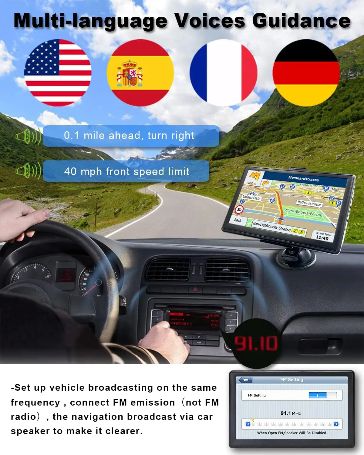 N700 GPS Navigator لشاحنة السيارة RV 2025، سائقي الشاحنات التجارية GPS، نظام تحديد المواقع لشبه شاحنة، تحديثات خرائط مدى الحياة مجانية، 7 بوصة
