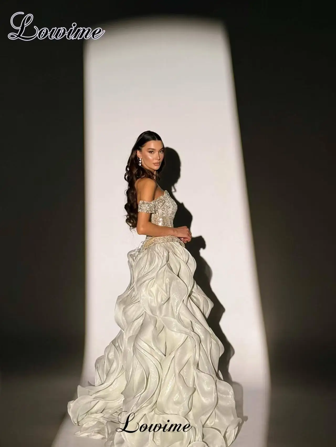 Vestidos de Gala Plateados Brillantes 2026, Elegantes Vestidos de Noche sin Tirantes para Mujer, Vestidos de Moda para Eventos, Vestidos de Gala Personalizados