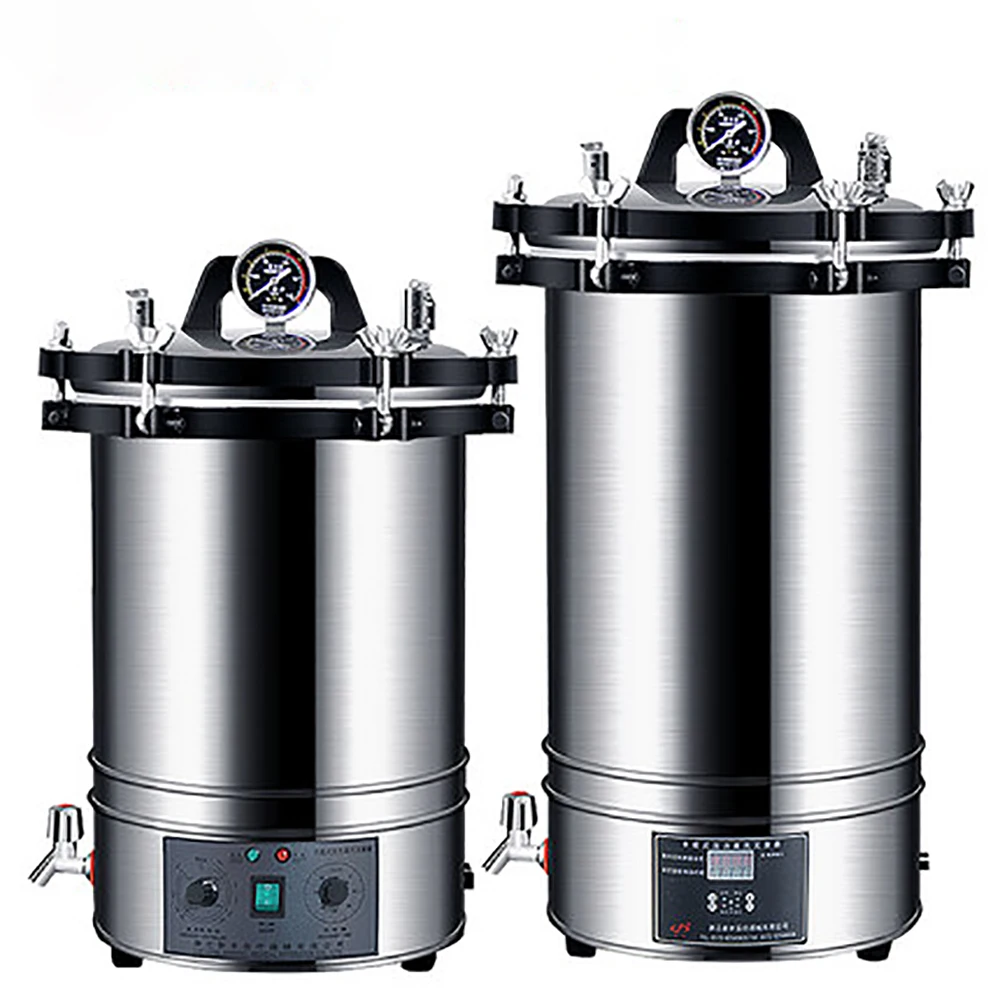 

Portable Stainless Steel Heating Autoclave High Pressure Sterilizer Sterilization Pot Pressure Steam 18L