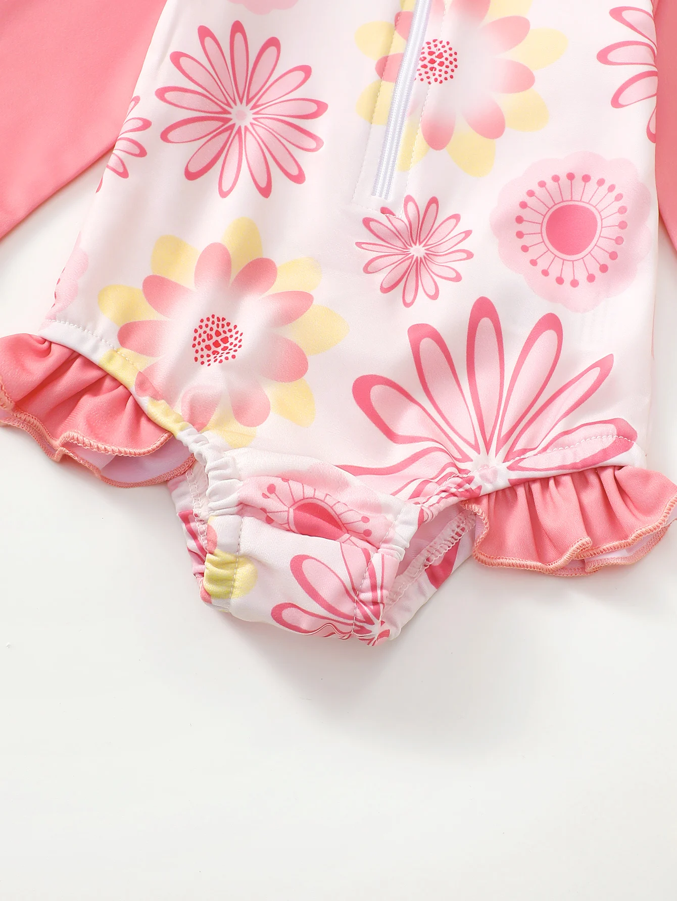 Baby Girl Summer Cute Flower Long Sleeve Onesie Swimsuit with Sun Hat Infant Swimming Suit with UV Protection 6 Baby Girl Summer Cute Flower Long Sleeve Onesie Swimsuit with Sun Hat Infant Swimming Suit with UV Protection 6