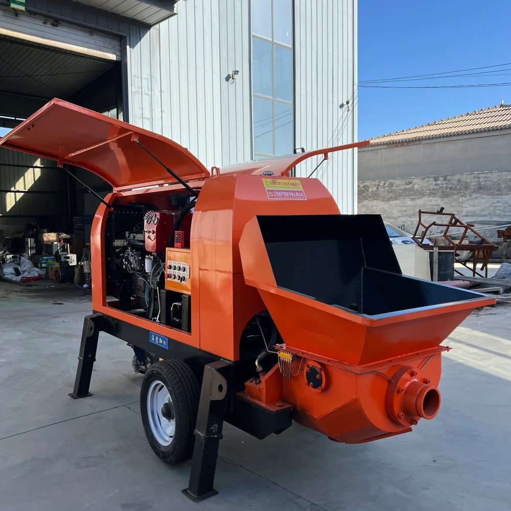 Portable Fine Stone Mortar Concrete Transfer Pump - Secondary Structure Column Pouring & Feeding Ground Pump