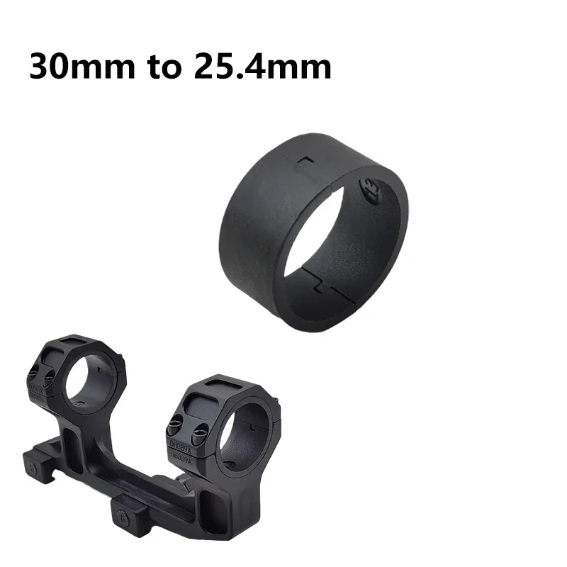 2pcs 30mm to 25.4mm Plastic Scope Mount Conversion Fits Scope Tube Barrel for Hunting Shooting