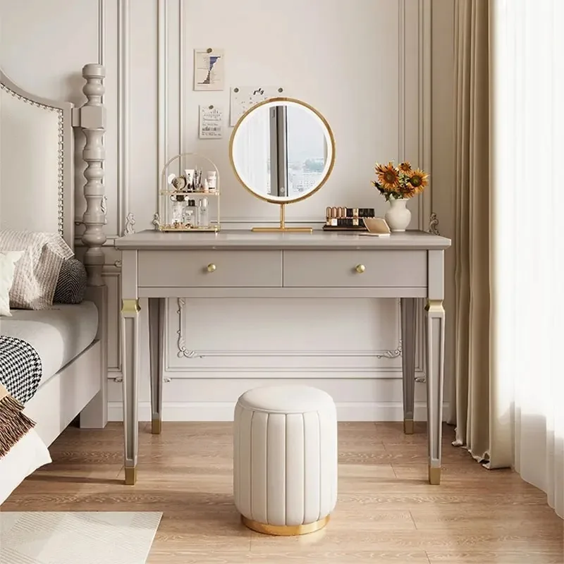 

Full Set Storage Vanity Table Wooden Aesthetic Space Saving Europa Dresser Organizer Luxury Meuble Coiffeuse Bedroom Furniture
