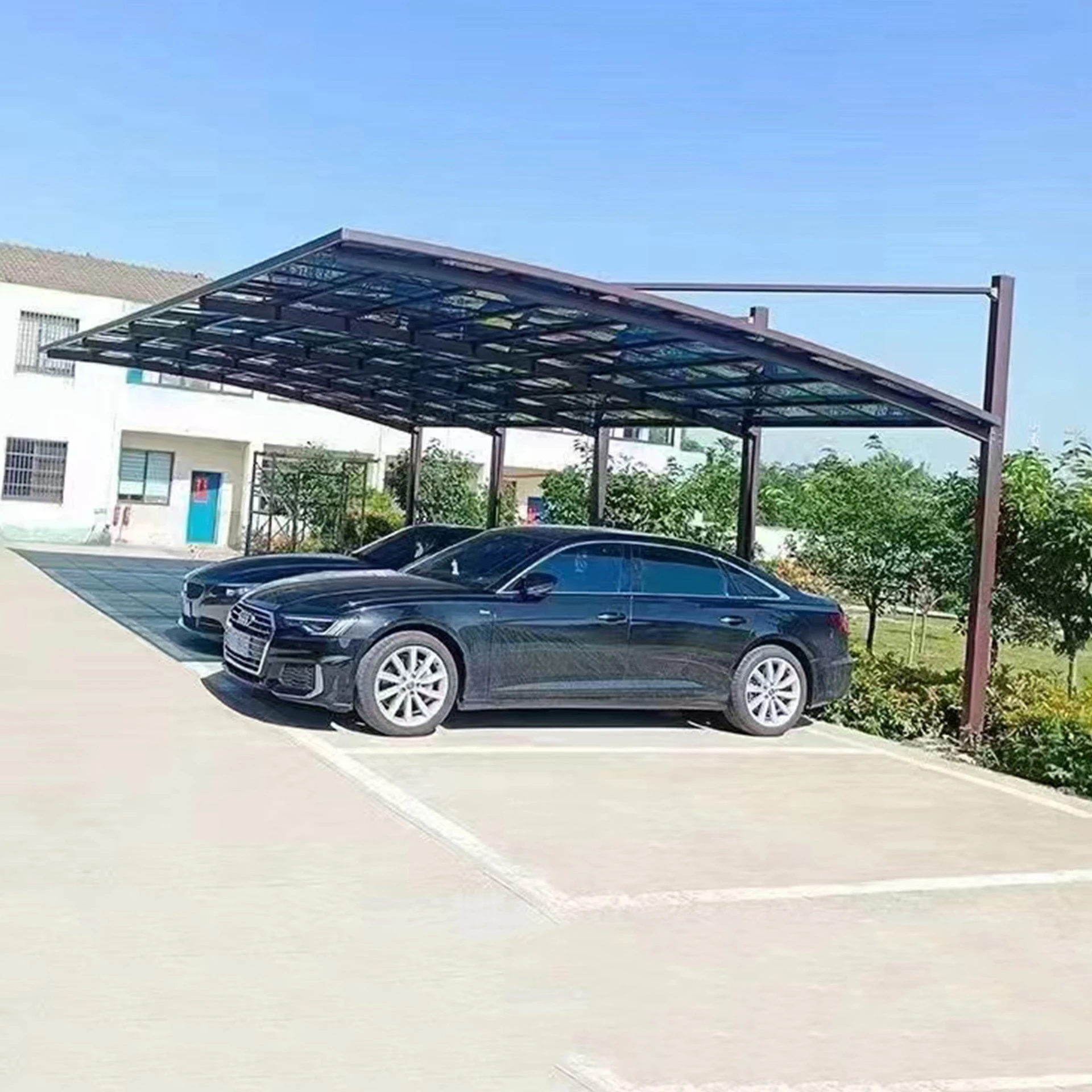 

Customization Outdoor Sun Shade Polycarbonate Cheap Carport Parking Cantilever Metal Carports for Car Parking Garage Canopy