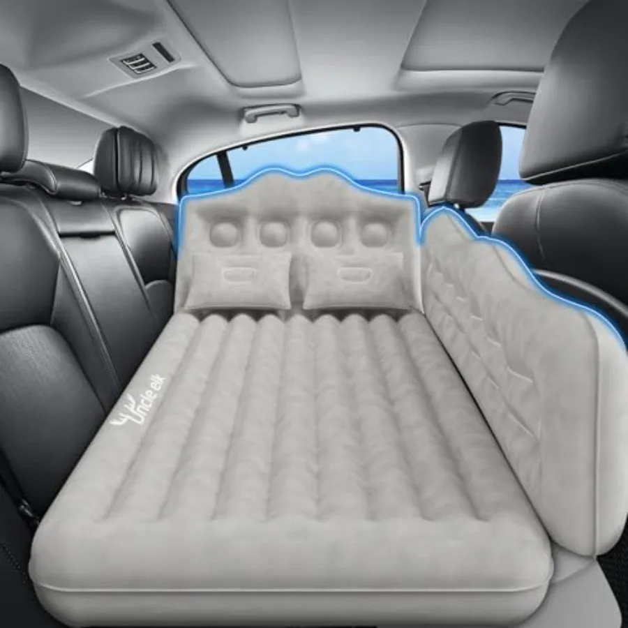 

Bed: Inflatable Back Seat for Thickened Camping Sleeping Pads with 2 Pillows and Pumps Fits Sedan/Truck/SUV