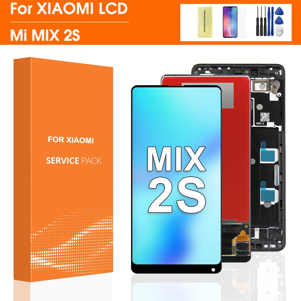 5.99' For Xiaomi Mi Mix 2s LCD Display Touch Screen Digitizer Assembly Replace For Xiaomi MiMix2s LCD Screen with Frame