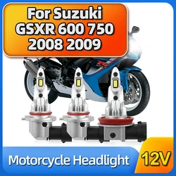 Headlight Bulbs Motorcycle 30000LM LED Moto High Low Beam Lamp 6000K White Light For Suzuki GSXR 600 750 2008 2009