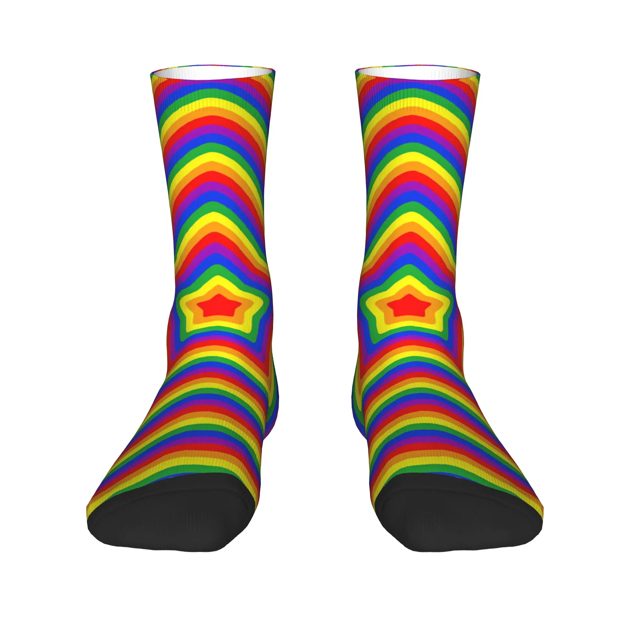 Abstract Swirl Disorder Socks  Trendy Stockings Men's Comfortable Skateboard Socks Autumn Pattern Non Slip Socks