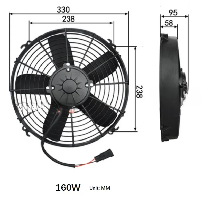 Crane tanker accessories Xugong crane mixer truck radiator waterproof fan hydraulic oil cooling fan original