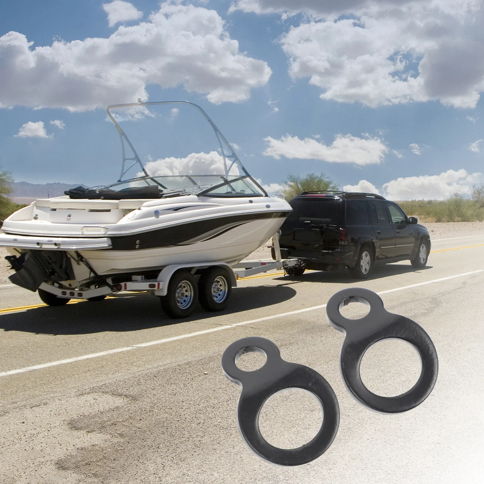 

2Pcs Robust Trailer Tow Hooks D-Shape Rings for Secure Truck Motorcycle Strapping Applications Black Truck Tow Hooks