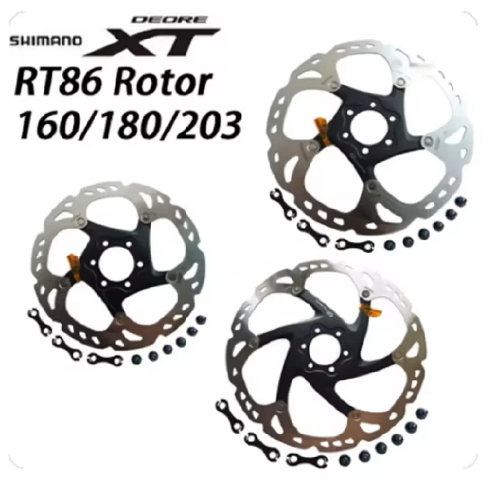 Shimano DEORE XT SM-RT86 Six Nails Brake Disc For MTB Six Nails 160mm 180mm 203mm Brake Disc Brake Rotor disc 203