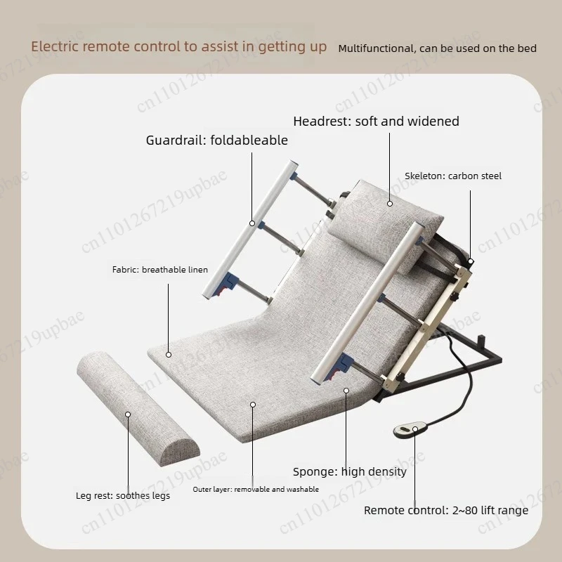 

Electric Elderly Get Up Aid Automatic Back Lift Mattress Home Bedridden Patient Lifting Cushion