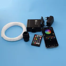 Zestaw świateł światłowodowych LED DC12V Twinkle APP 16W RGBW LED z kablem światłowodowym PMMA do samochodu Home Starry Sky