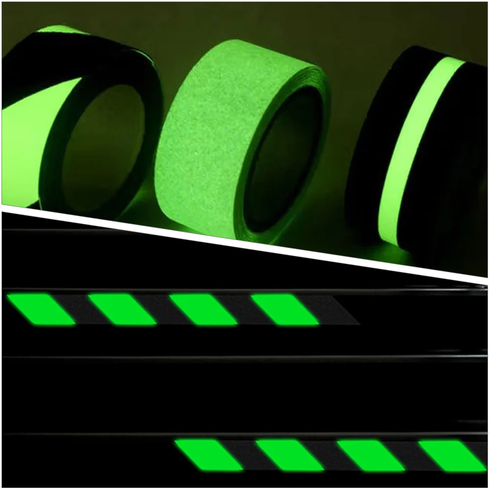 

1 Roll Anti-Slip Glow in The Dark Tape High Brightness Reflective Warning Tape for Stairs Directions Guiding Outdoor Use