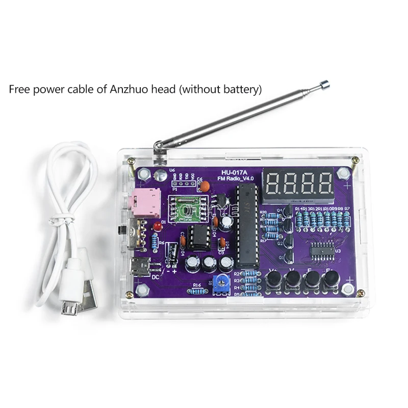 FM Radio Electronic DIY Kit Frequency 87-108MHz Adjustable Multifunction Radio RDA5807S Soldering Practice