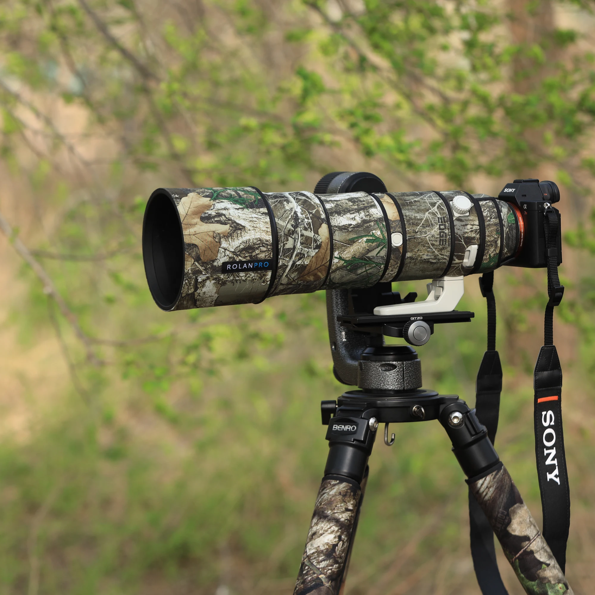 ROLANPRO obiektyw kamuflaż płaszcz deszcz etui na Sony FE 200-600mm F5.6-6.3 G OSS obiektyw ochronny Nylon wodoodporny obiektyw płaszcz