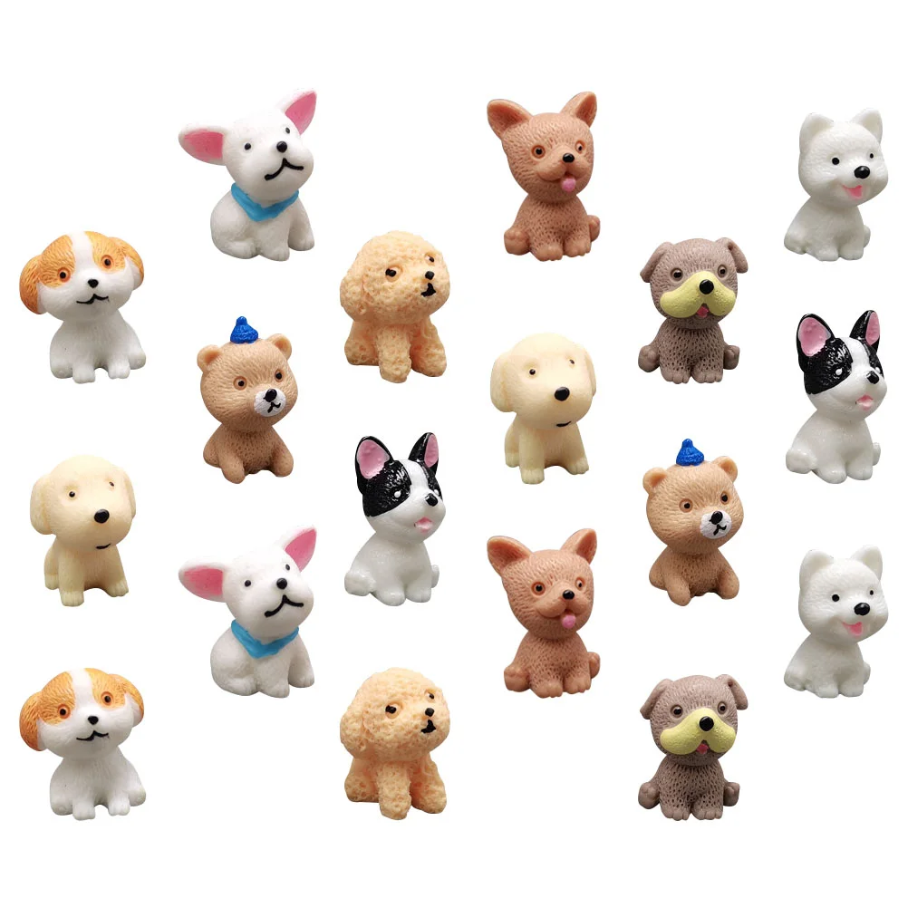 18 Pcs Shepherd Dog Figure Toys Artificial Animals Cognition Models Statue Realistic Dogs