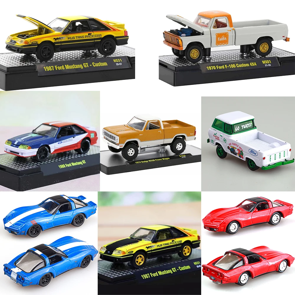 1:64 M2 Machine Alloy Car Model Hidden Version Muscle Car Pickup Truck Mini Van G10 Hidden Edition Sports Car Pickup truck Toys