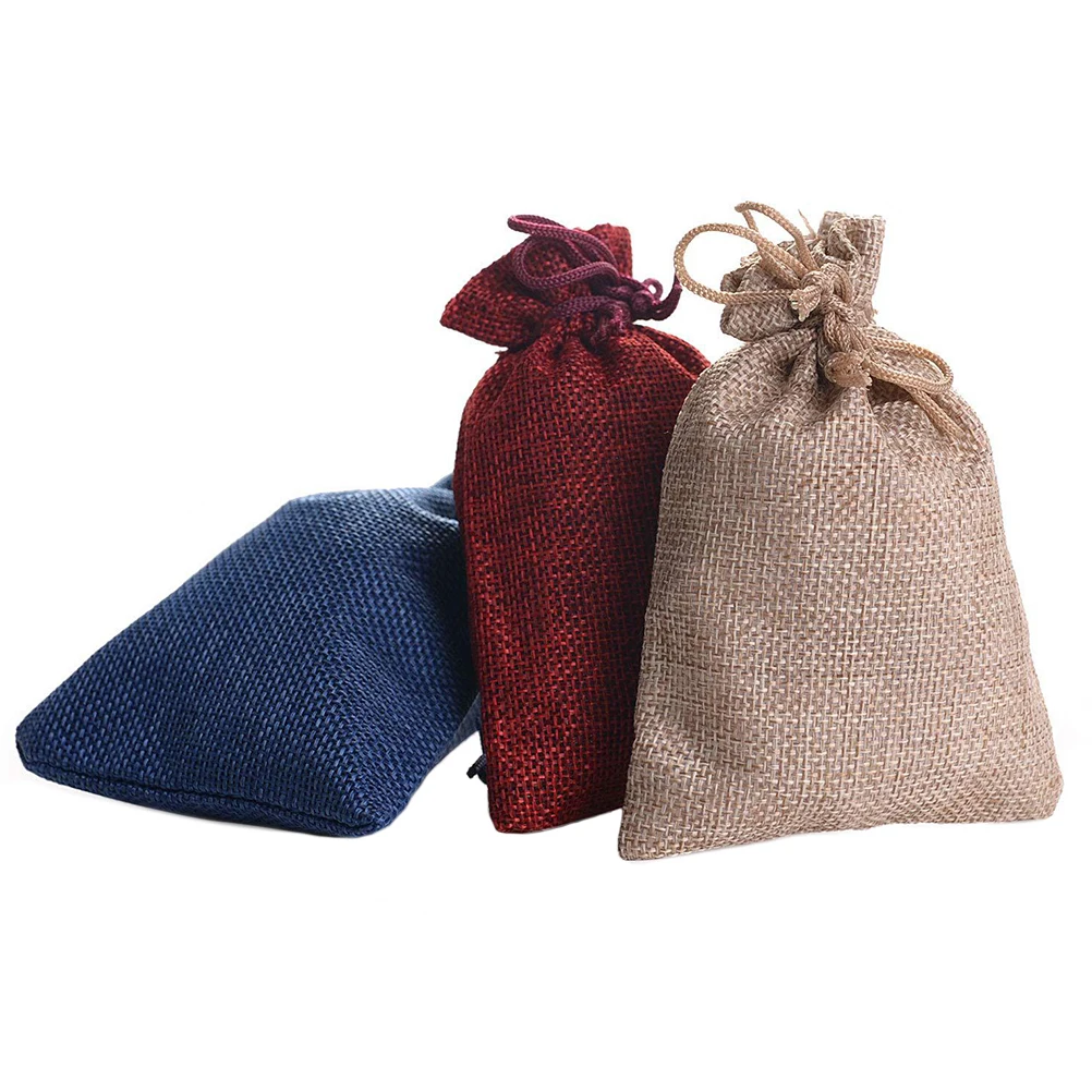 

Gift Bag Set Linen Storage Pouch Mini Bags Favor Gifts Christmas Countdown Wall Hanging Decorative Bags Sturdy Practical