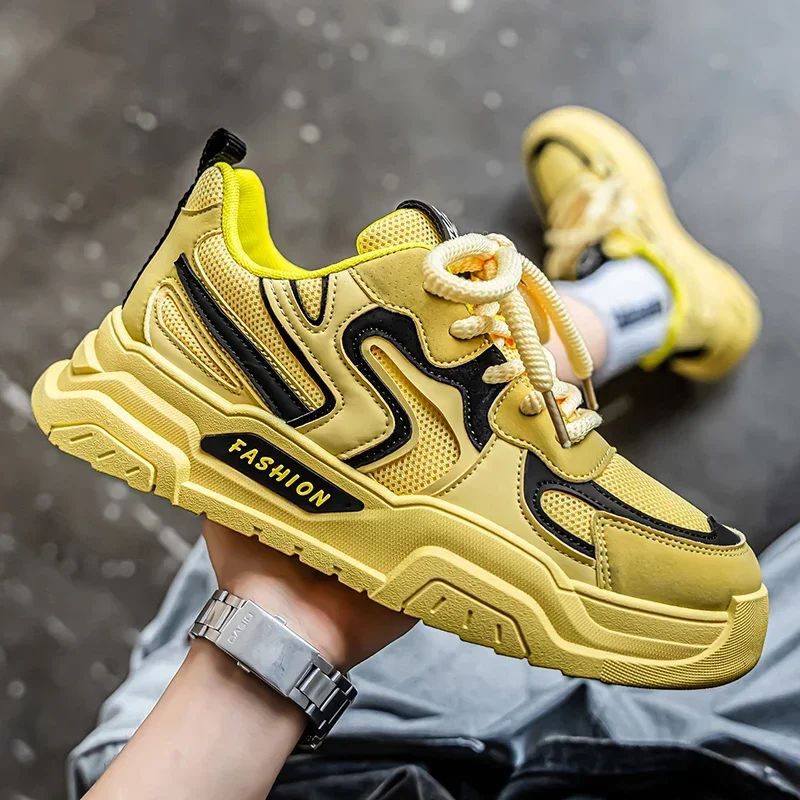 

2025 Новые дышащие нишевые туфли на толстой подошве. Модная и повседневная удобная и модная мужская обувь с низким вырезом.