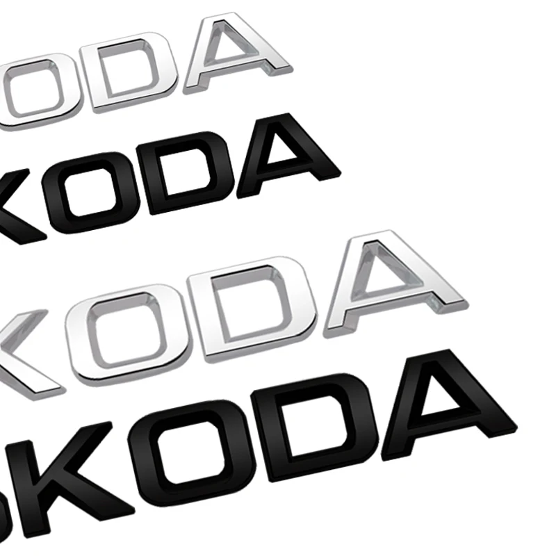 for Octavia A7 A5 SUPERB Kodiaq Fabia Rapid Yeti KAROQ KAMIQ Metal Letter Car Stickers Emblem Trunk Badge Auto Decals Styling