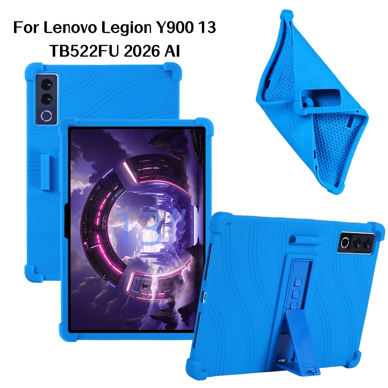 

Soft Silicone Case for Lenovo Legion Y900 13 TB522FU 2026 AI Adjustable Kickstand Shockproof Washable Colorfast Protective Shell
