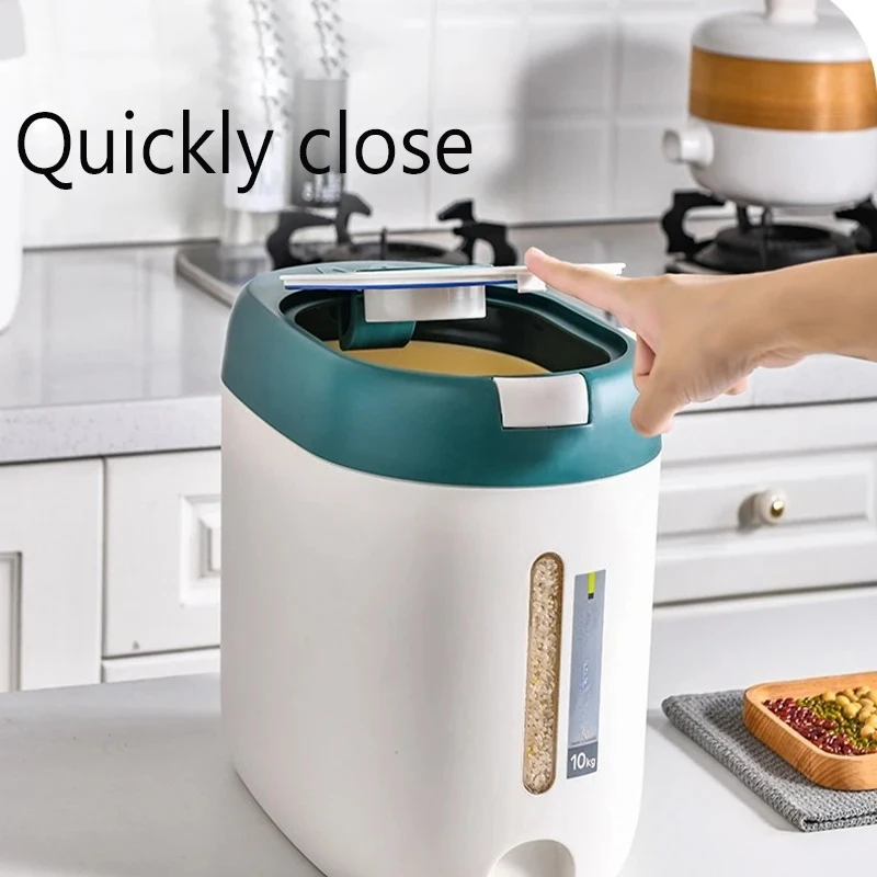 Dispensador de Arroz XIAOGUI 5KG/10KG, Organizador e Recipiente de Armazenamento para Cozinha, Caixa Doméstica, Pote de Cereais, Recipientes de Cozinha para Armazenamento de Alimentos