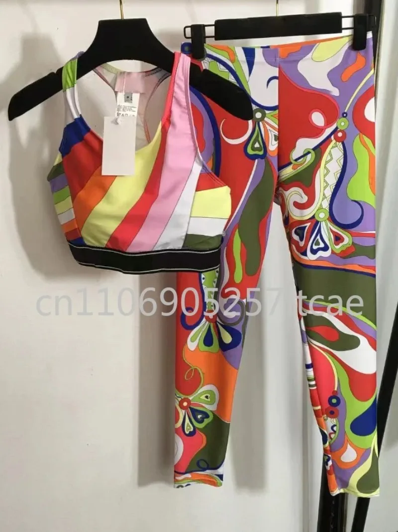 

Luxury Design Women's Tank Pant Sets Letter Signature Logo Yoga Sets Designer Brand Lady Sexy Swimsuits