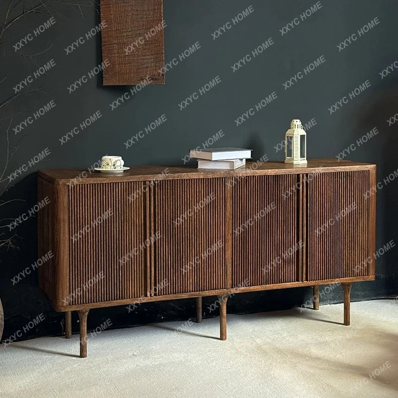 XX retro dining side solid wood storage against the wall cabinet B & B wabi sabi porch cabinet
