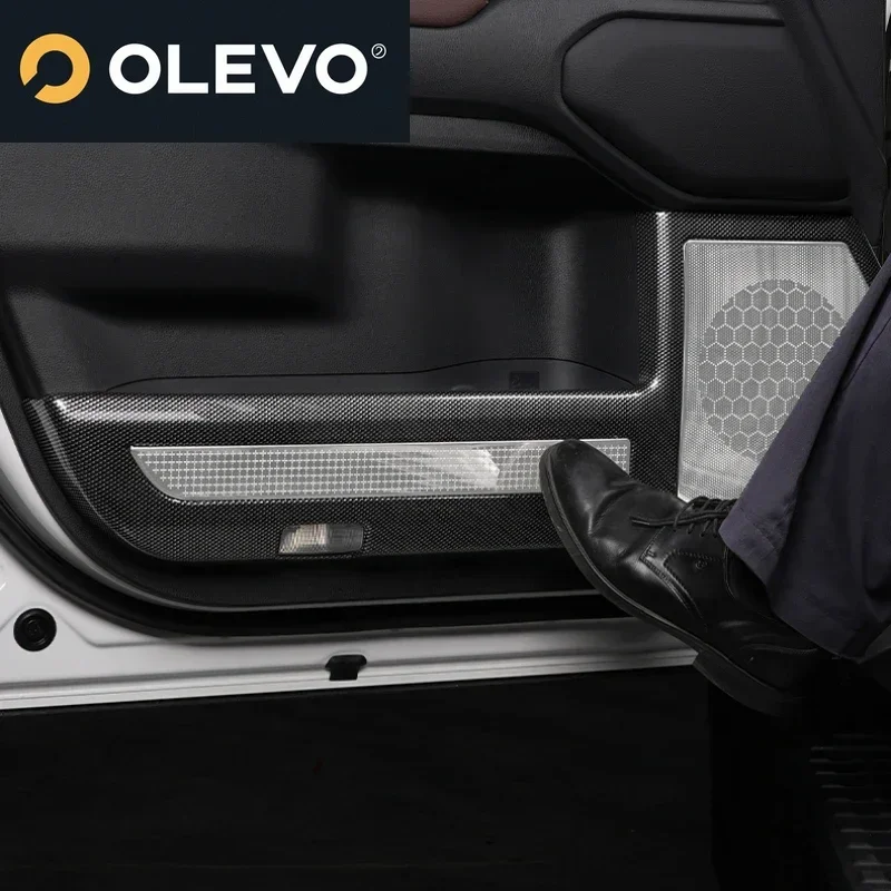 New Car Door Anti Kick Pad ABS Anti-Scratch Door Edge Protective Cover Sticker For Toyota Prado 2024 LC250 Accessories