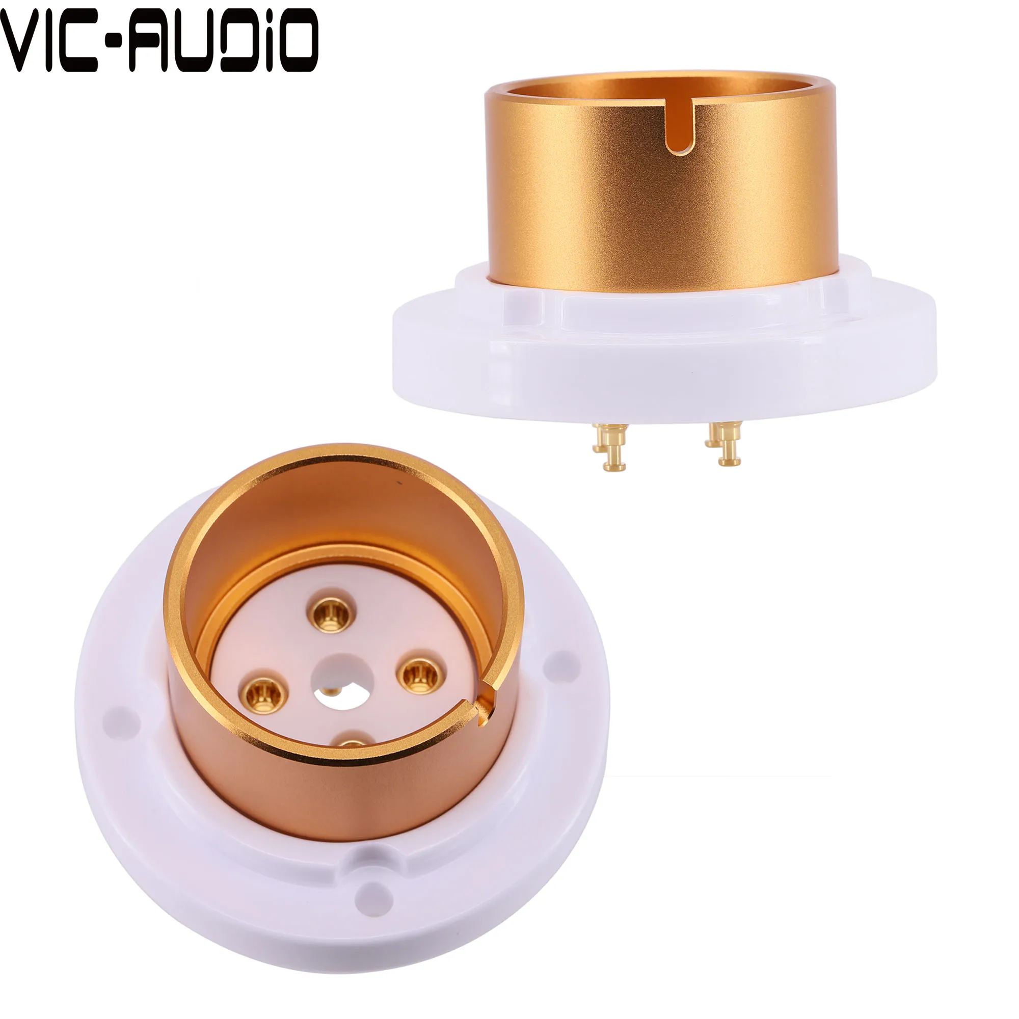 1PC EIZZ High Quality 4Pins Jumbo Ceramic Valve Tube Socket Base For 211 805 845 FU-5 810 Vacuum Tube Amplifier Audio HIFI