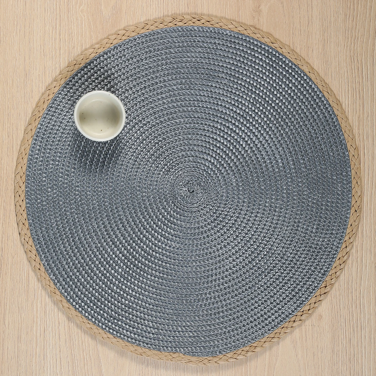 Runde geflochtene Tischsets, 6er-Set, waschbar, PP, hitzebeständig, 38 cm, Tischsets für Küche, Weihnachten, Esstisch, Party-Dekoration