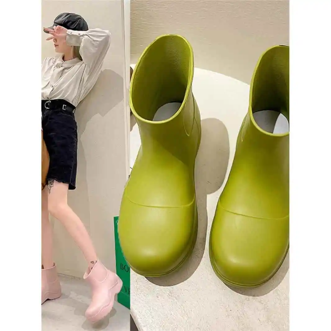 

Новинка 2023 года, летние резиновые сапоги Avocado EVA Thi Bot Big Head oes, корейская версия, женская обувь Rain oes...