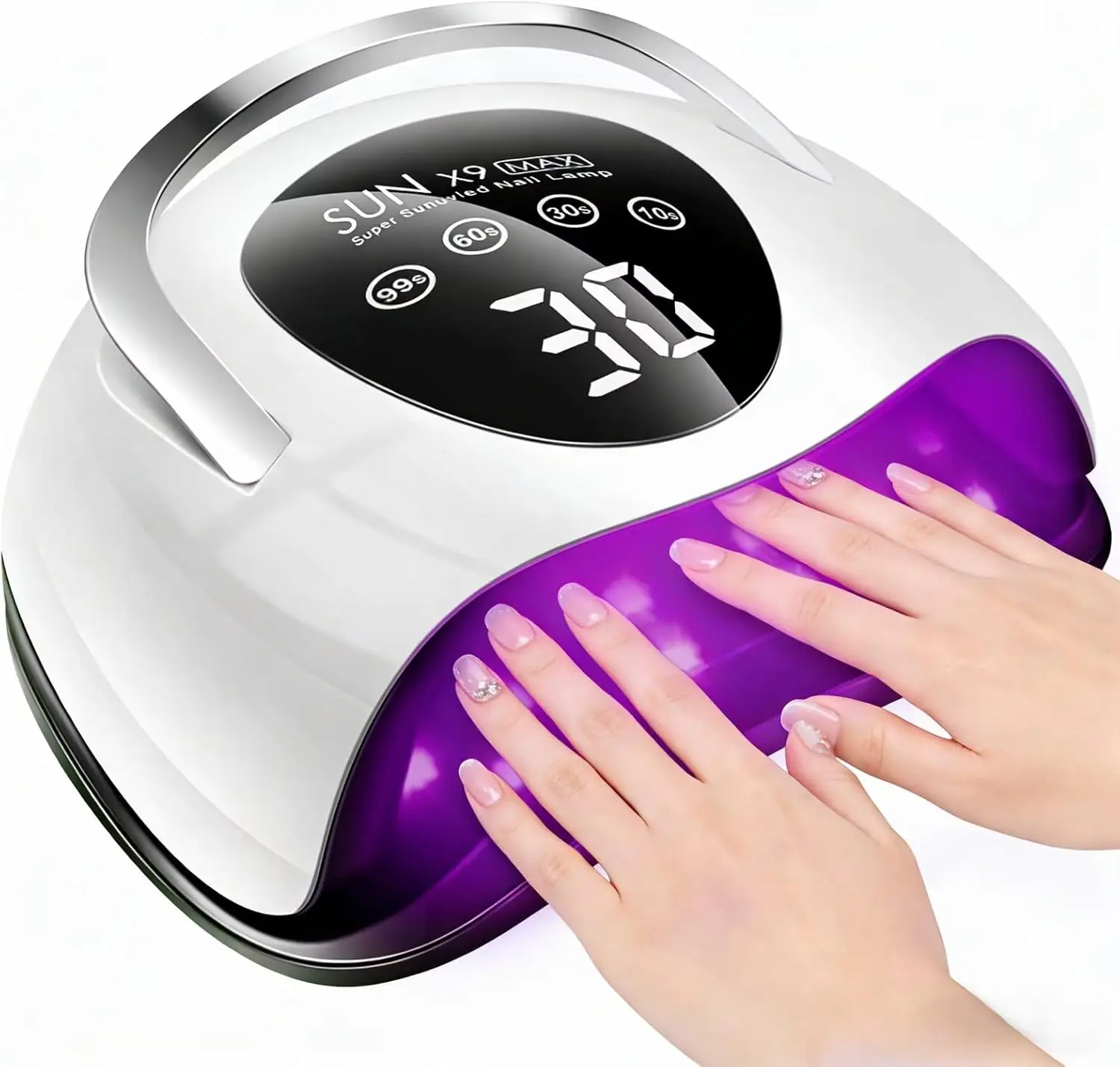 

268W UV LED Nail Lamp, 57 Beads Gel Light with 4 Timer Settings & LCD Touch Display, Professional Nail Dryer – Ideal Gift
