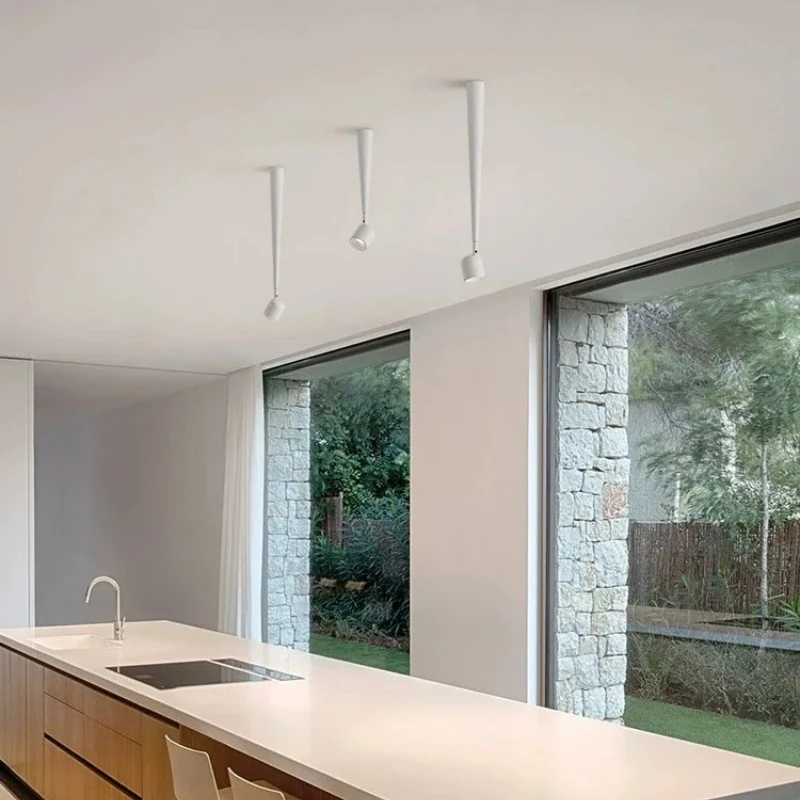 Reflektory LED Natynkowe Regulowane Kąt Podświetlenia Lampa Sufitowa Długa Rura Aluminiowa do Domu Salonu Obraz