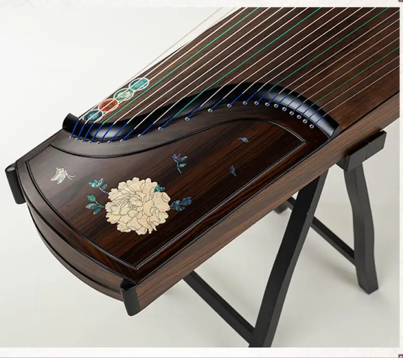 Chinese Traditional Sandalwood Guzheng with Stands Adult Stage Performance Professional Guzheng 21 Strings Musical Instrument