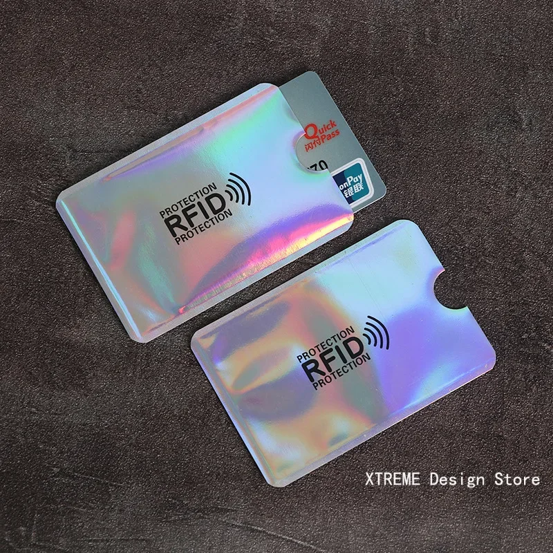 1 unidad de tarjetero de aluminio Anti Rfid, lector de bloqueo NFC, bloqueo de identificación, soporte para tarjetas bancarias, funda protectora de Metal para tarjetas de crédito