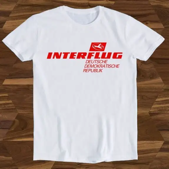 Interflug Logo DDR National Airline of East Germany Funny T Shirt T508