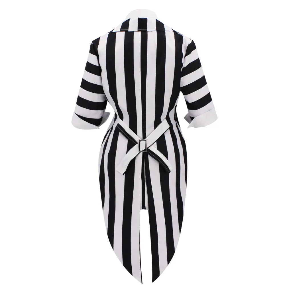 Beetle Cosplay Costume Black and White Stripes Uniform Suits for Women Adult Outfit Halloween Carnival Party Clothes Role Play